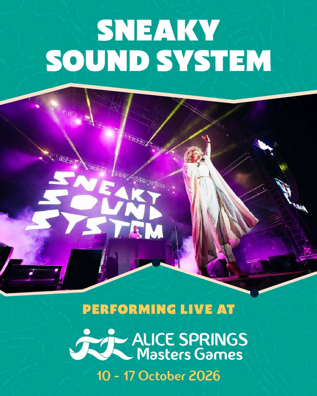 Music poster for Sneaky Sound System